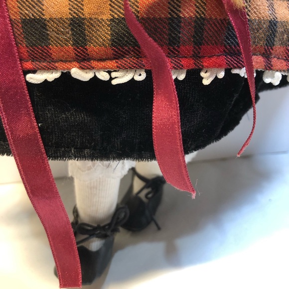 Vintage Porcelain Doll Plaid Tartan Dress - Picture 14 of 15